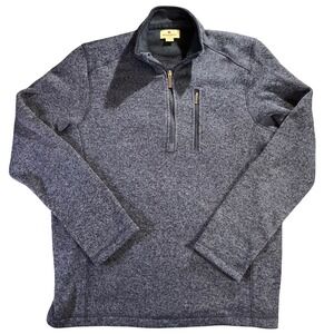 Woolrich Men's Quarter Zip Pullover Fleece Jacket Heathered Blue L G